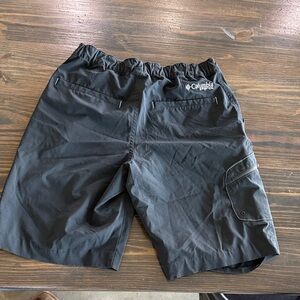 Columbia Black Kids Cargo Shorts with Elastic Waist